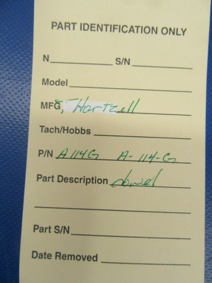 Hartzell Propeller Pin P/N A114G, A-114-G NOS (0419-46)