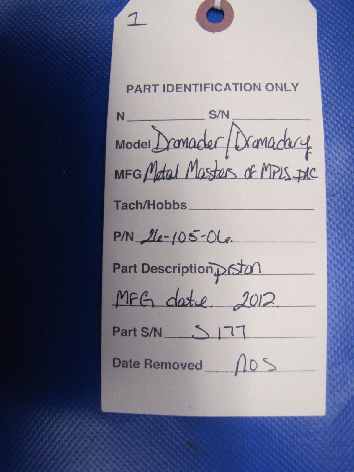 Metal Masters - PZL-Kalisz Dromader Piston P/N 26-105-06 NOS (0417-202)