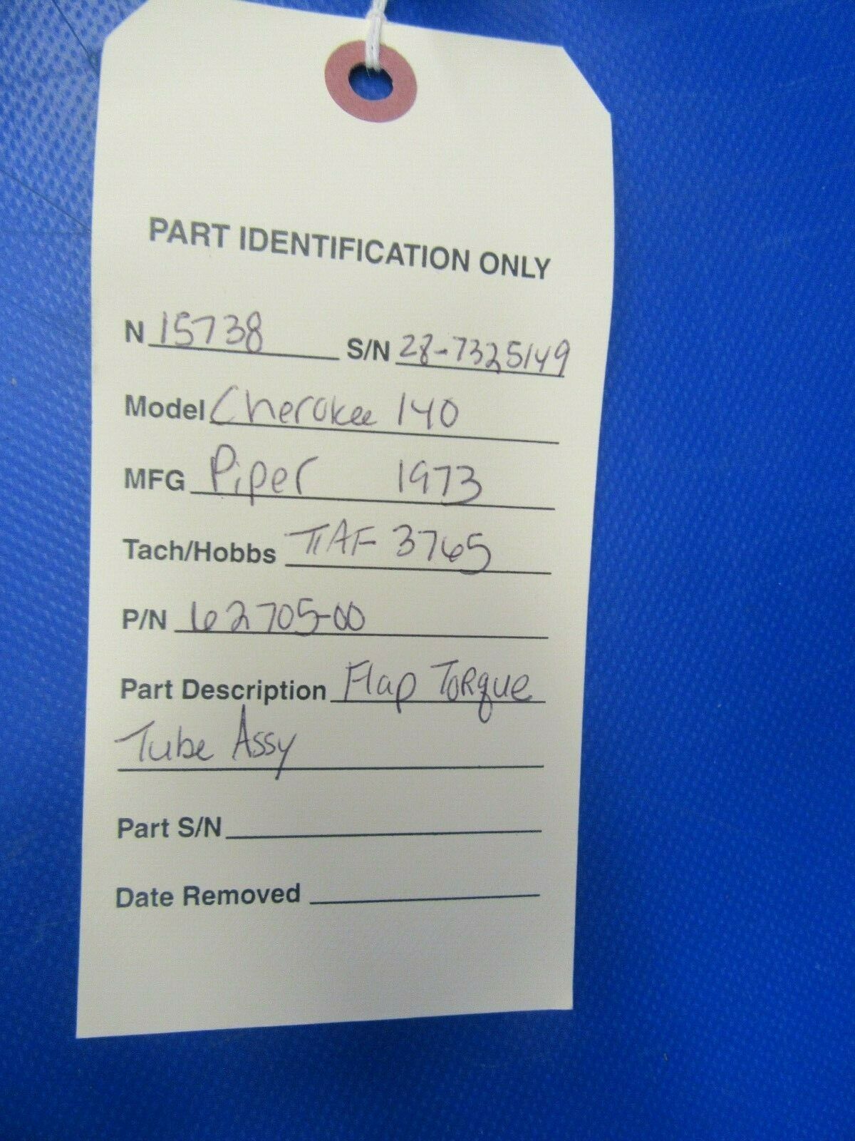 Piper Cherokee 140 Flap Torque Tube Assy 62705-000 (0419-212)