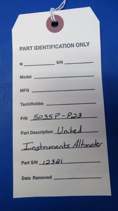 United Instruments Altimeter P/N 5035P-P23 (0523-805)