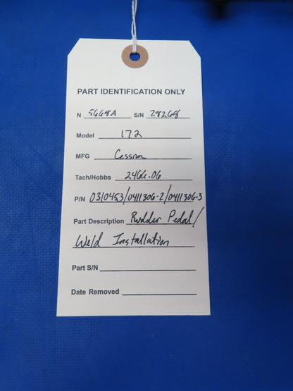 Early Cessna 172 Rudder Pedal / Weld Installation P/N 0310453 (0823-485)