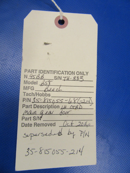 Beech Baron B58 Main Gear Door LH OTBD P/N 35-815055-68 (0518-136)