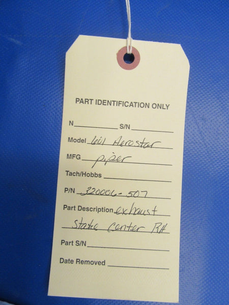 Piper 601 Aerostar Exhaust Stack Center RH P/N 320006-507 (1218-254)