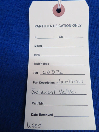 Janitrol Solenoid Valve P/N 60D72 (0822-359)