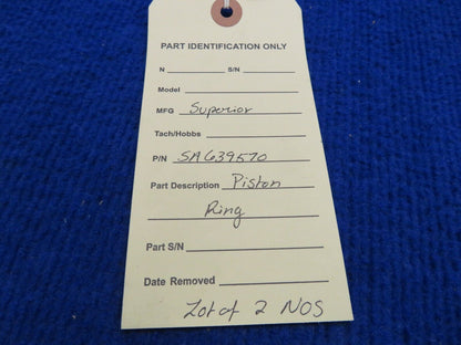 Superior Piston Ring LOT OF 2 P/N SA639570 NOS (0222-450)