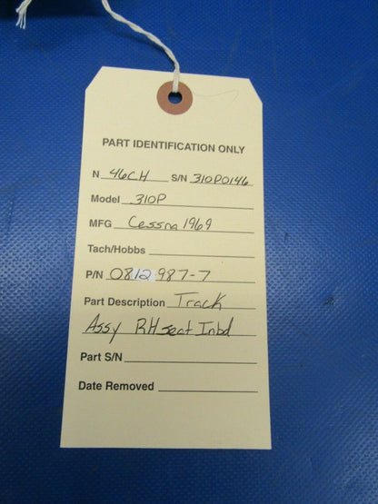 Cessna 310P Track Assy RH Seat INBD P/N 0812987-7 (0819-167)