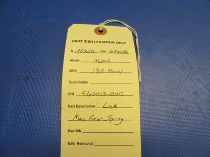Mooney M20 / M20G Link Main Gear Spring P/N 560013-000 (0921-338)