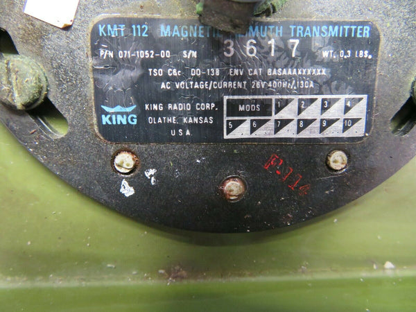 King KMT 112 Magnetic Azimuth Transmitter 28V w / Bracket 071-1052-00 (0920-71)
