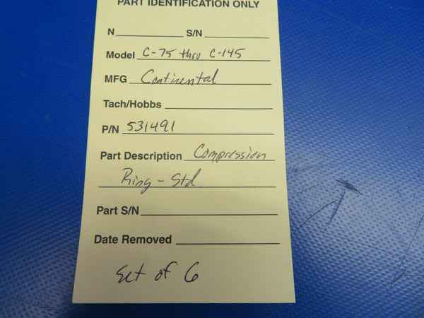 Continental Compression Ring Standard LOT OF 6 P/N 53491 (0720-666)