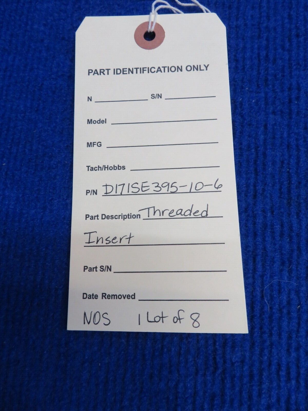 Threaded Insert P/N D171SE395-10-6 LOT OF 8 NOS (0622-427)
