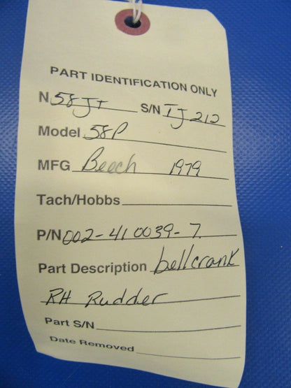 Beech Baron 58P Bellcrank Rudder RH P/N 002-410039-7 (0618-201)