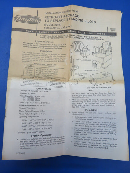 Dayton Electric Manufacturing "Cycle Pilot" Kit 2E563 (1222-322)