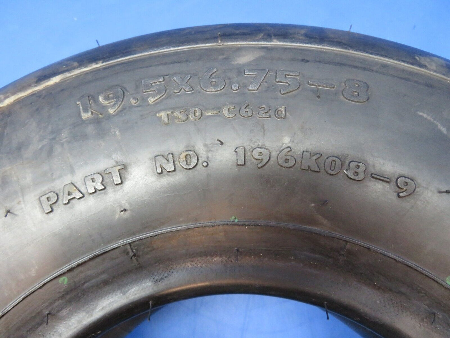 Goodyear 19.5x6.75-8 Rib Tire 10 Ply P/N 196K08-9 (0523-649)