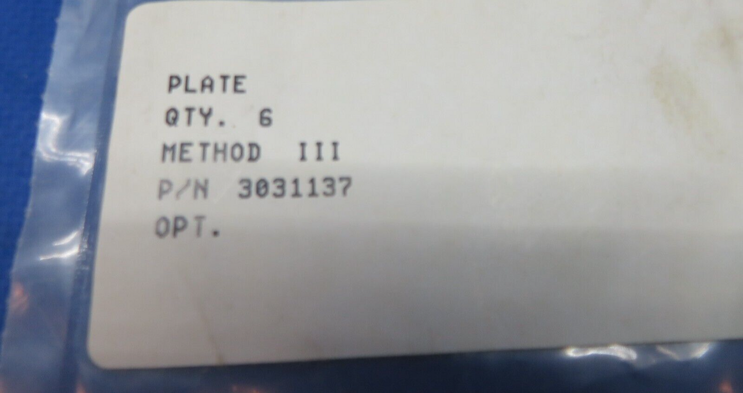 Pratt & Whitney Retaining Plate P/N 3031137 NOS (1123-380)