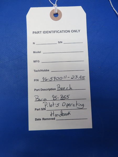 Beech Baron 95-B55 Pilots Operating Handbook P/N 96-590011-23A5 (0723-627)