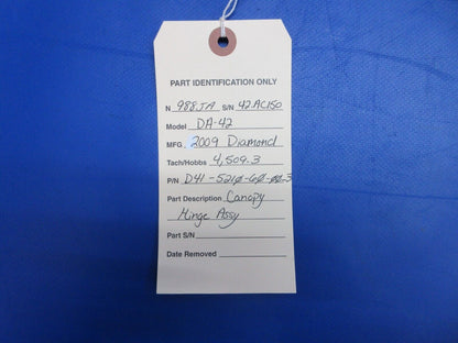 Diamond DA-42 Canopy Hinge Assy P/N D41-5210-60-00_3 (0623-162)