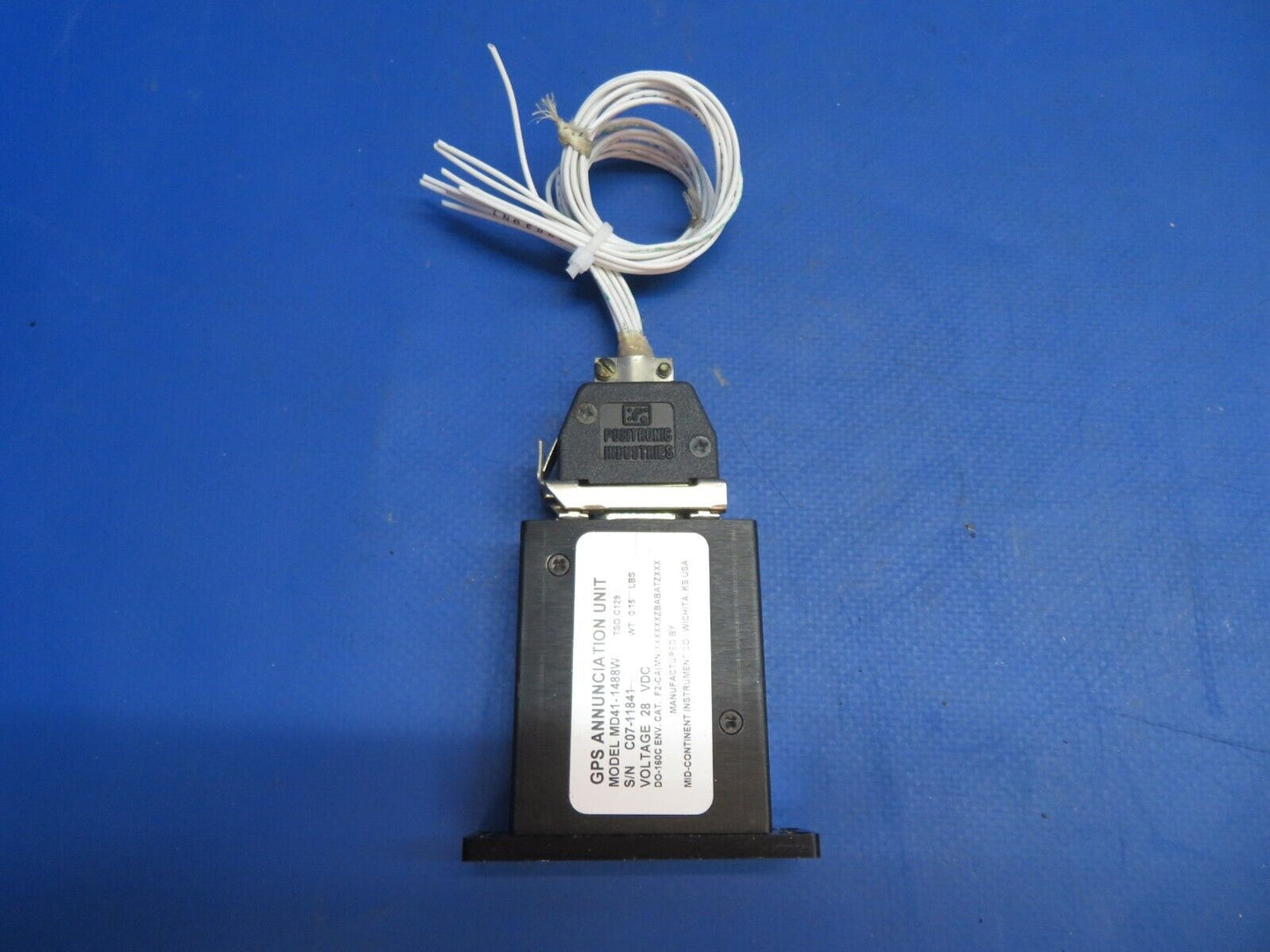 Mid-Continent GPS Annunciator Unit P/N MD41-1488W (0223-800)