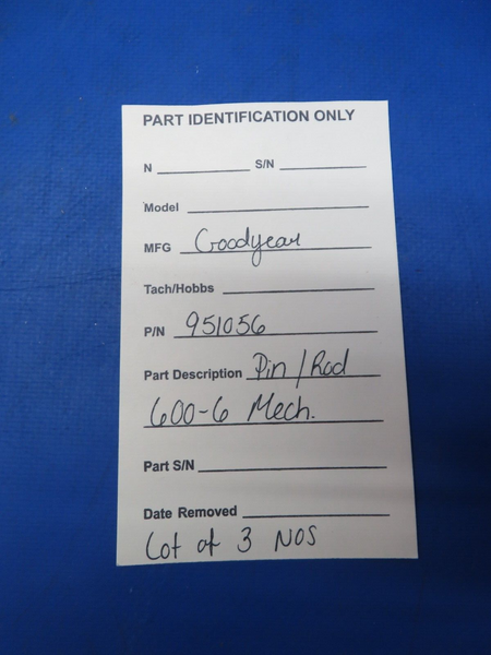 Goodyear Pin / Rod 600-6 Mech P/N 951056 LOT OF 3 NOS (1023-187)