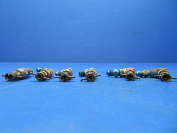 Beech Baron Fuel Drain Couplers w/ CCA-4850 Drain Valves LOT OF 6 (0623-394)