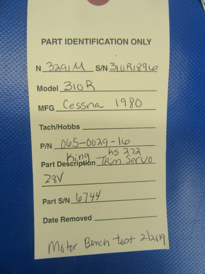 King KS 272 Trim Servo P/N 065-0029-16 (0219-269)
