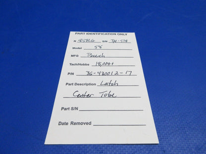 Beech 58 Baron Latch Center Tube Utility Door P/N 36-430012-17 (0523-333)