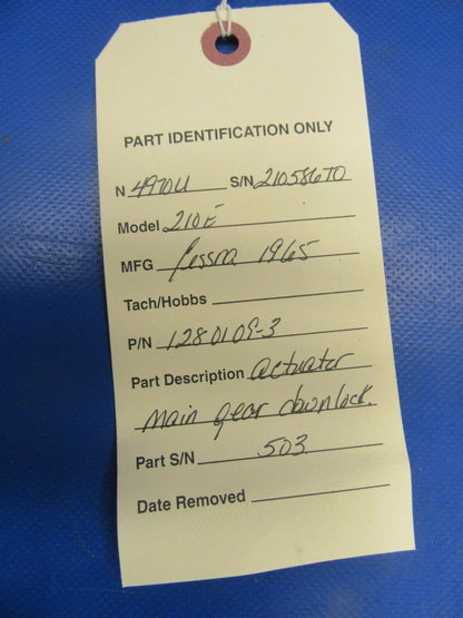 Cessna 210 / 210E Actuator Main Gear Downlock P/N 1280109-3 (0518-280)