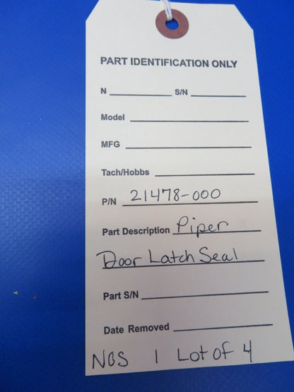 Piper Door Latch Seal P/N 21478-000 LOT OF 4 NOS (0922-360)