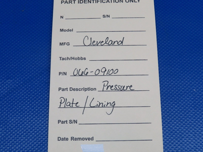 Cleveland Pressure Plate / Lining P/N 066-09100 NOS (0124-1202)
