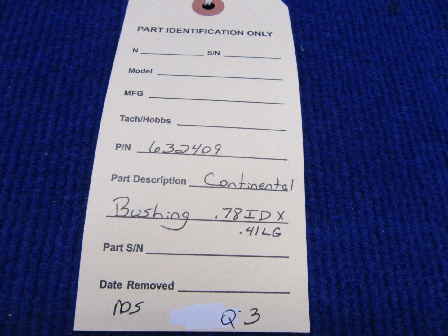 Continental Bushing .78 ID X .41 LG NOS P/N 632409 (1121-620)