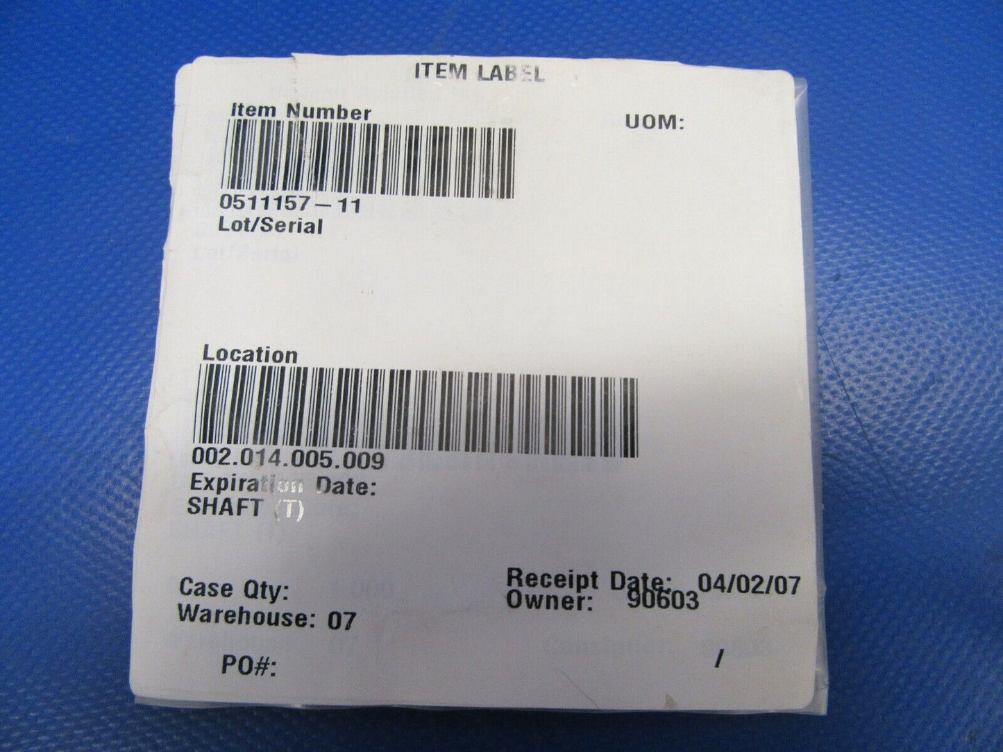 Cessna 172 Shaft Fuel Selector Valve Lower P/N 0511157-11 NOS (0419-472)