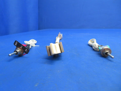 Piper Aerostar 602P Toggle Switch: C&K, Alco, Eaton P/N 7103 LOT OF 9 (0123-973)