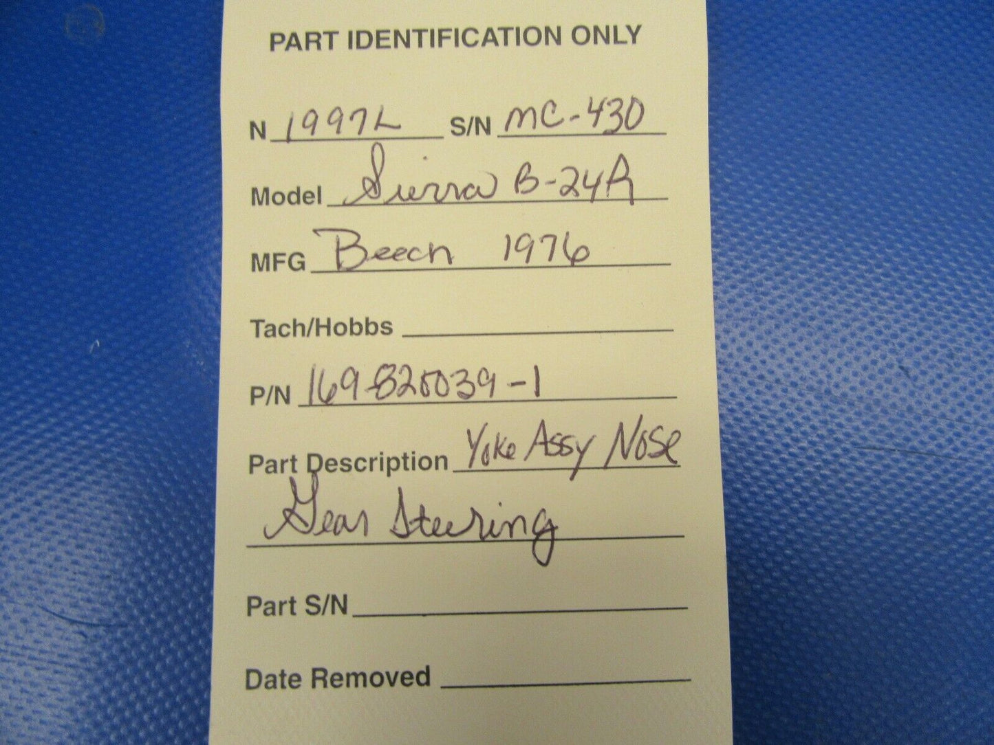 Beech Sierra B-24R Yoke Assy Nose Gear Steering P/N 169-820039-1 (0719-286)