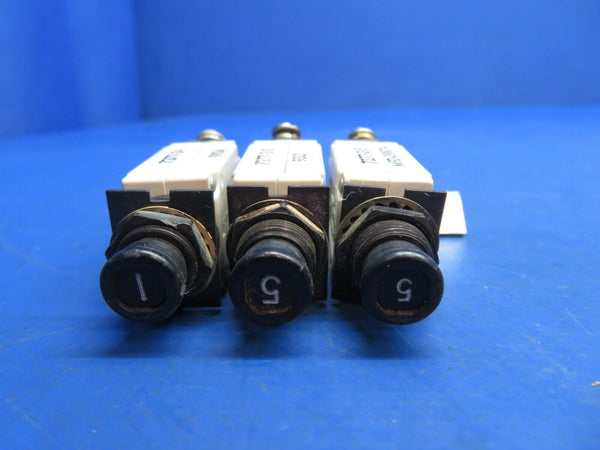 Piper Aerostar 602P Circuit Breaker P/N 112-205-101 LOT OF 5 (0123-969)