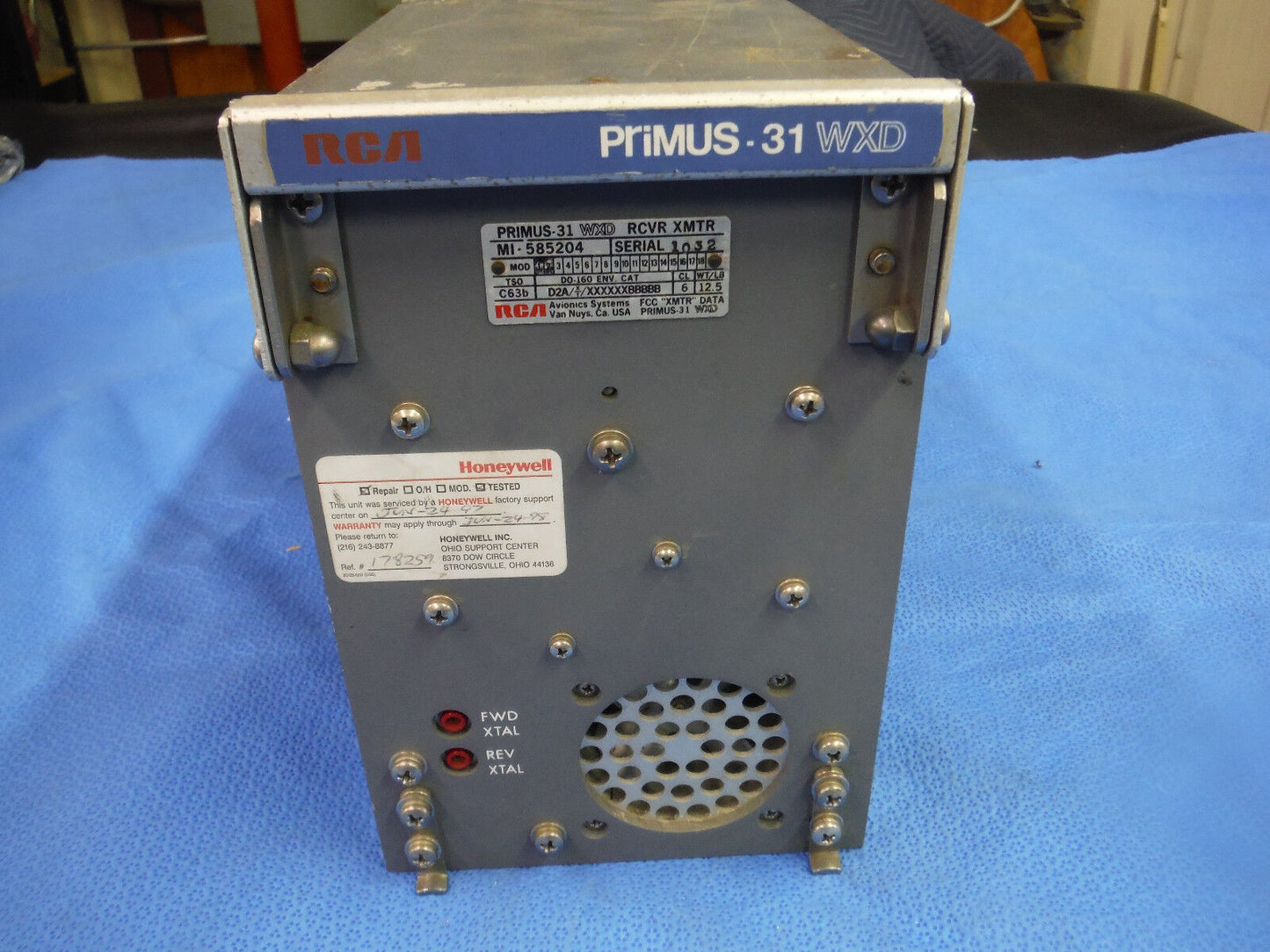 RCA Primus 31 Weather Radar Receiver Transmitter  P/N MI-585204  (1015-272)
