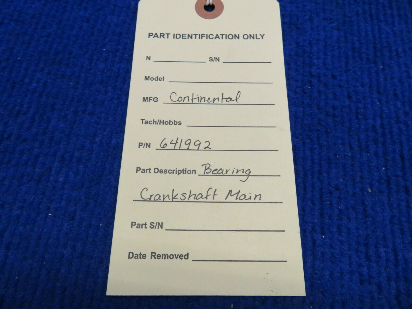 Continental Bearing Half Crankshaft Main P/N 641992 (0222-580)
