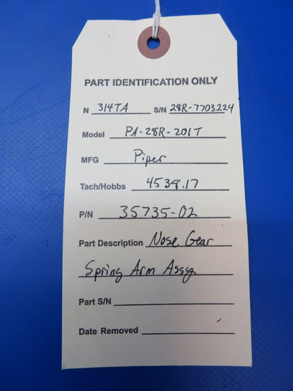 Piper PA-28R-201T Nose Gear Spring Arm Assy P/N 35735-02 (1122-465)