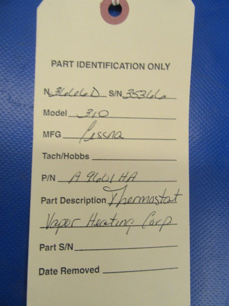 Cessna 310 Thermostat Vapor Heating Corp. P/N A 9601 HA (1118-133)