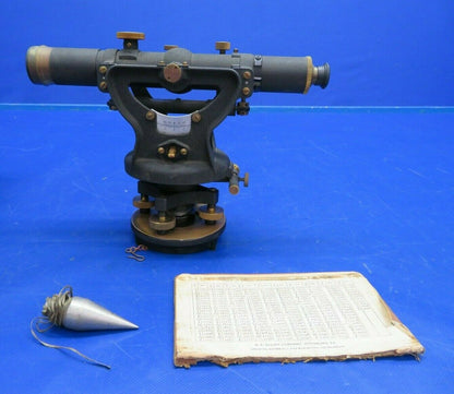 Vintage Keuffel & Esser Co. No. 5155 Surveyor's Scope w/ Tripod (0720-890)