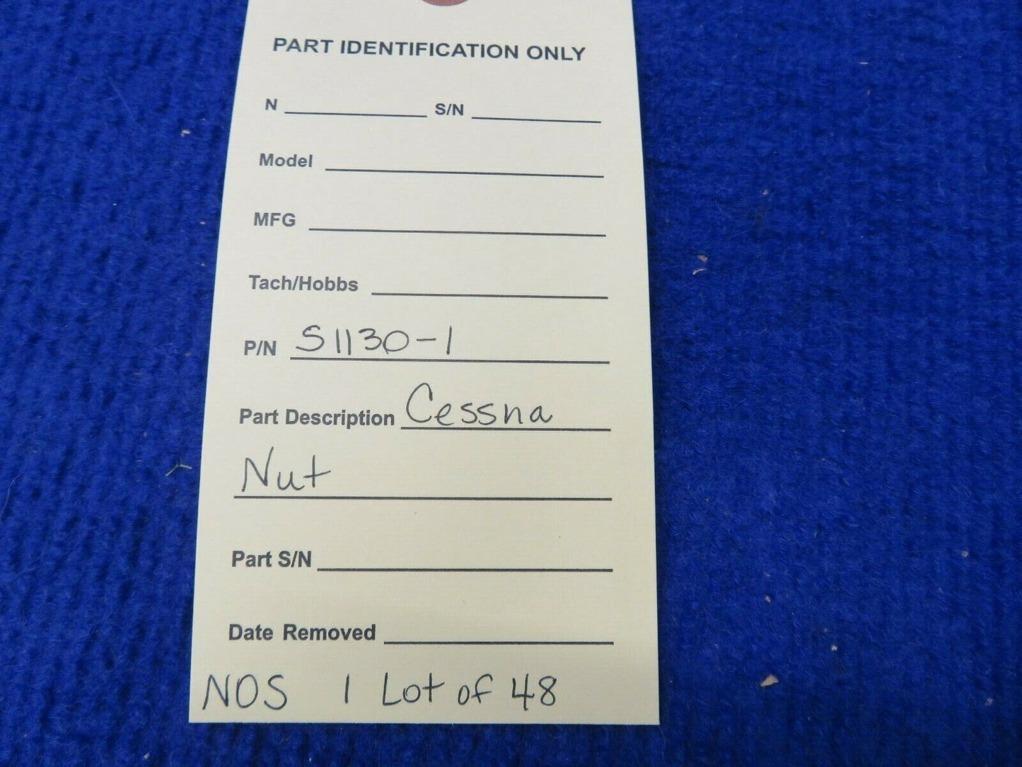 Cessna Nut P/N S1130-1 LOT OF 48 NOS w/ 8130 (0522-59)