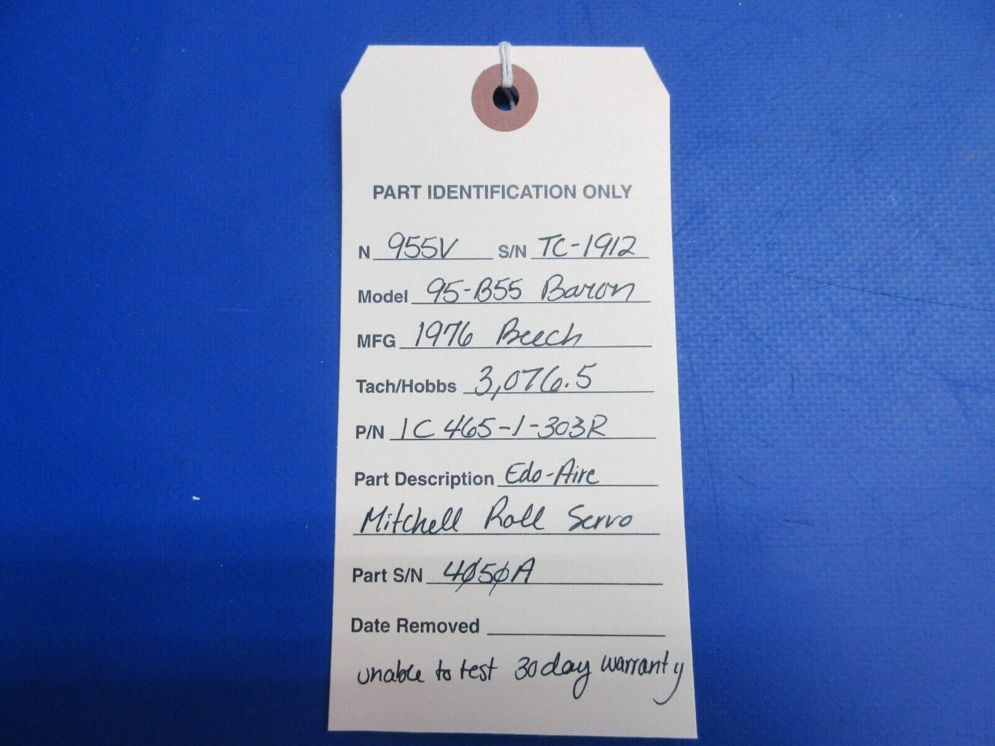Beech 95-B55 Baron Edo-Aire Mitchell Roll Servo P/N 1C465-1-303R (0523-1165)