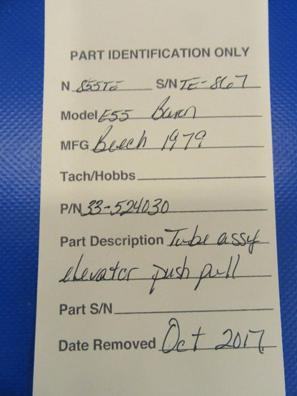 Beech Baron Tube Assy - Elevator Push Pull P/N 33-524030 (1117-113)