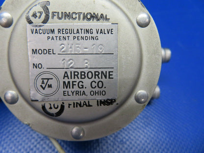 Airborne Vacuum Regulating Valve 2H3-19 Hobbs Piper PA-32R-300 Lance (0221-12)