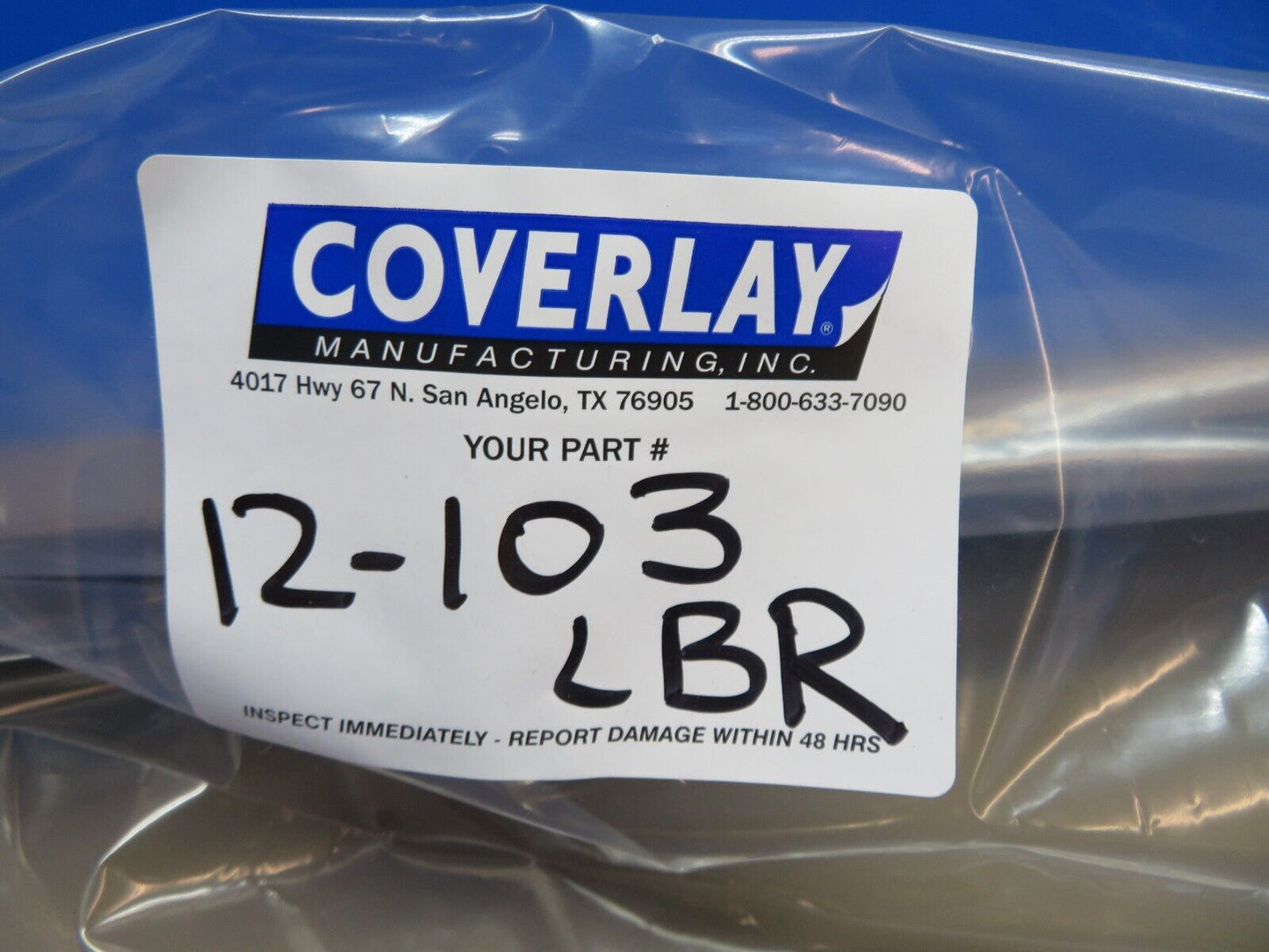 Ford F-100 Coverlay Dash Cover - Plastic Light Brown P/N 12-103-LBR (1022-824)