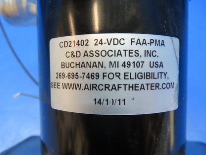 Cessna 401 / 401A C & D Associates Heater Blower P/N CD21402 TESTED  (0124-238)