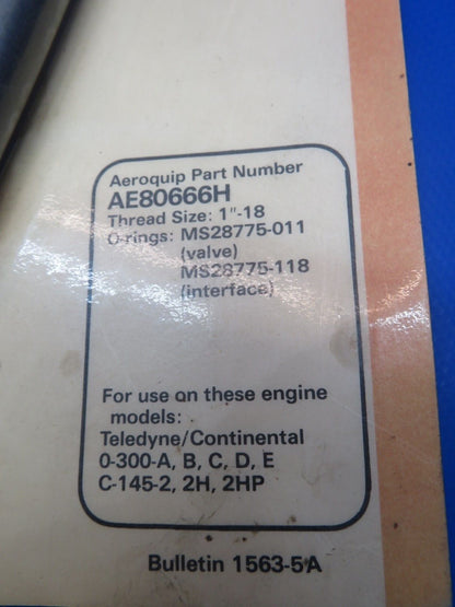 Aeroquip E-Z Drain Sump Valve P/N AE80666H NOS (0922-356)
