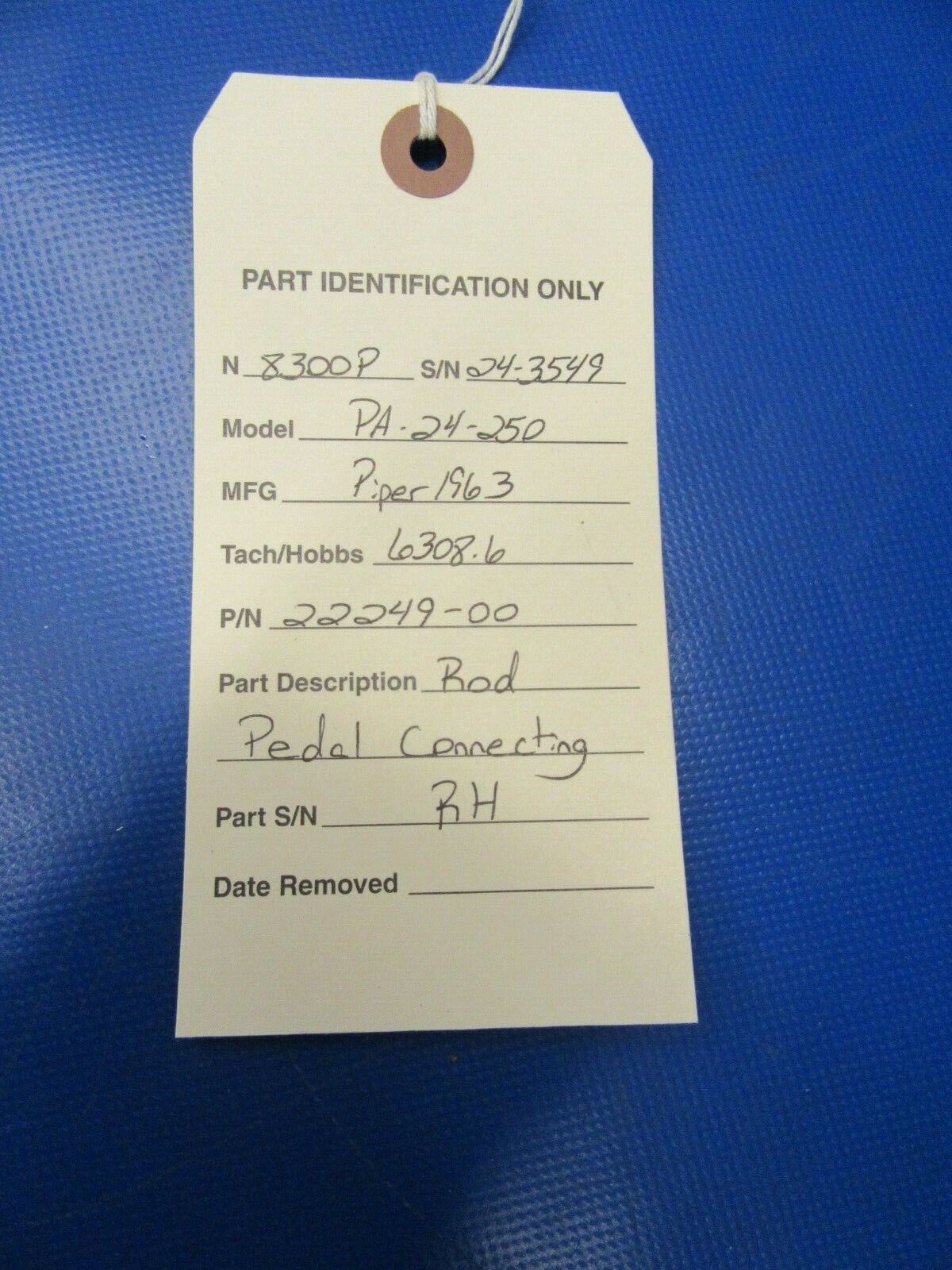 Piper PA-24-250 Comanche Rod Pedal Connecting RH 22249-00, 22249-000 (1219-155)
