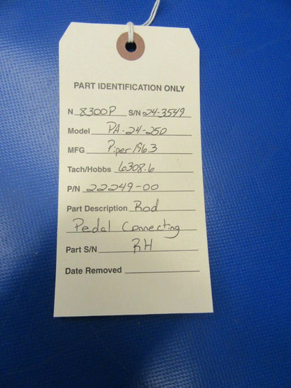 Piper PA-24-250 Comanche Rod Pedal Connecting RH 22249-00, 22249-000 (1219-155)