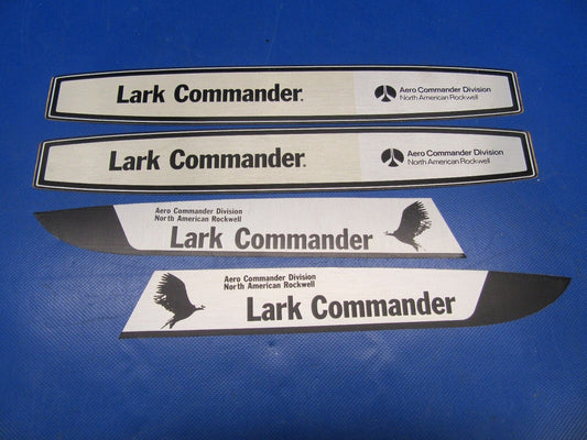 Aero Commander Lark Aluminum Decals / Man Cave / Vintage Aircraft (0617-68)