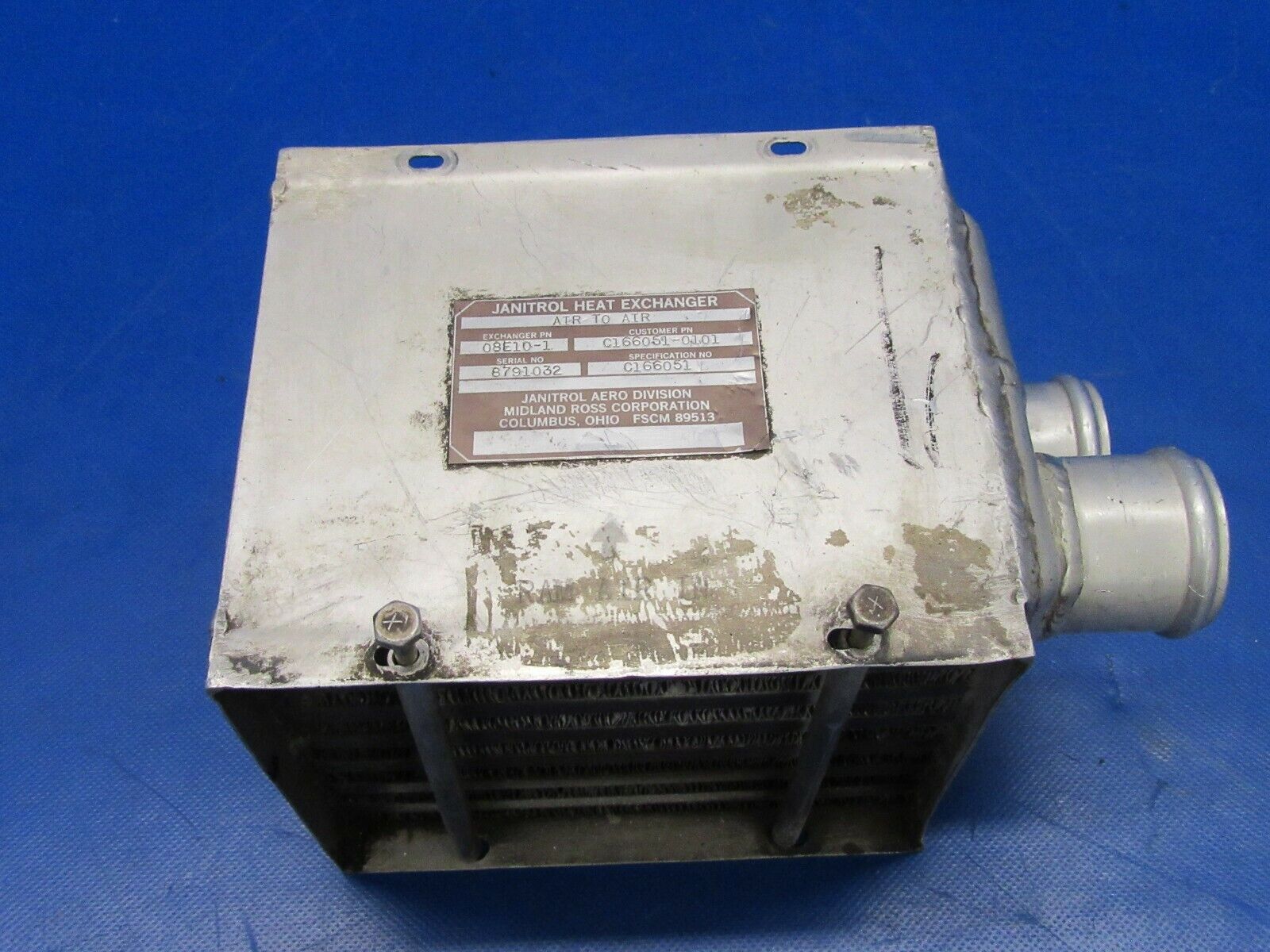 Cessna P210N Janitrol Heat Exchanger Air to Air C166051-0101 (0919-253)