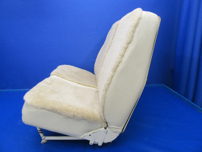 Cessna 177B Seat Assy Rear Cream Leather & Sheepskin P/N 1714098-9 (0818-191)